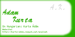adam kurta business card